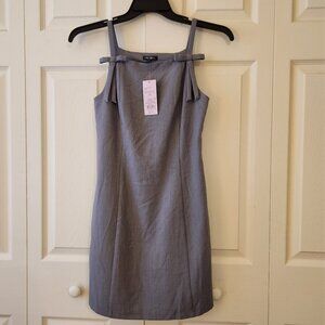 Women's Mini Shift Dress with Bow Detail - Wild Fable Gray XS NWT